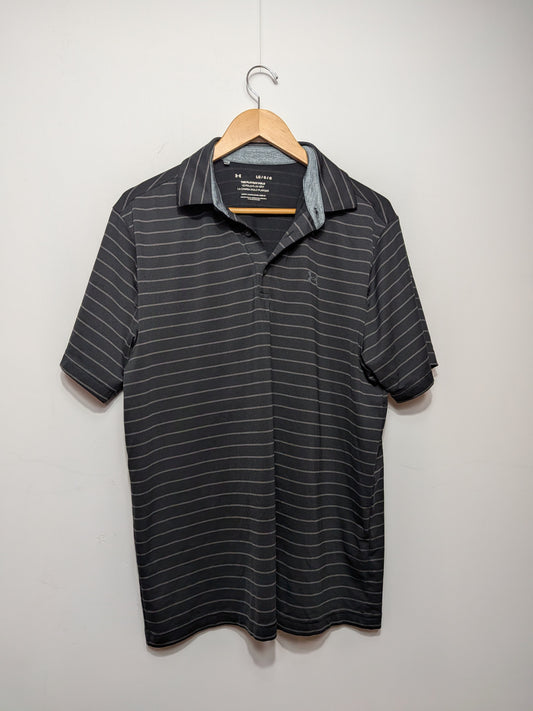Polo technique ligné charcoal - Under Armour - L