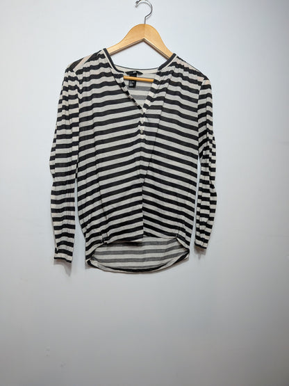 Haut asymétrique noir et blanc - H&M - M