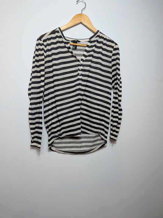 Haut ligné asymétrique noir et blanc - H&M - M
