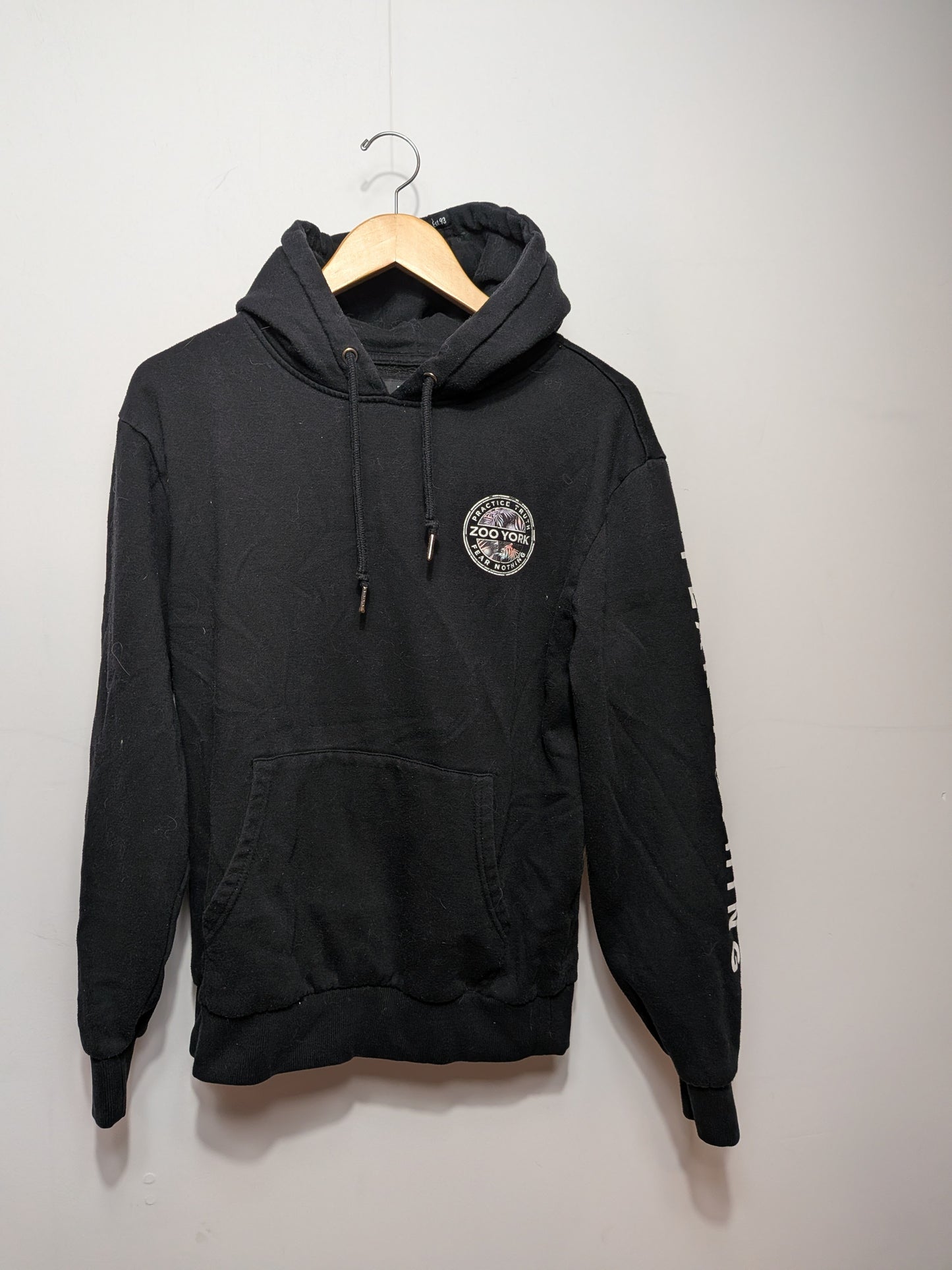 Hoodie noir imprimé manche - ZOO YORK - M