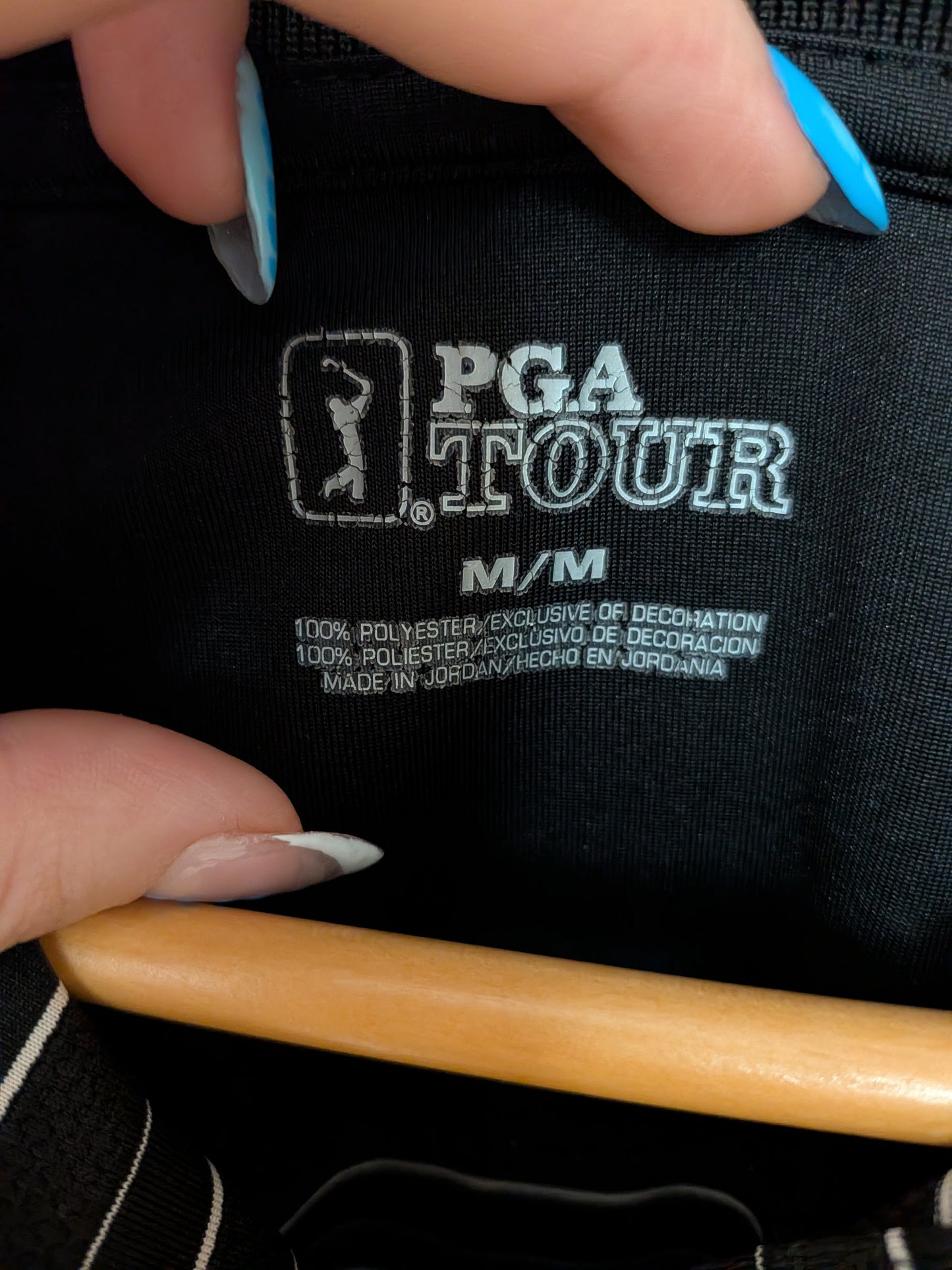 Polo rayé noir et blanc - PGA TOUR - M