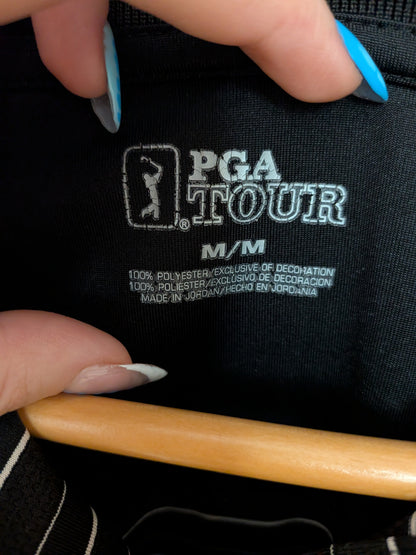 Polo rayé noir et blanc - PGA TOUR - M
