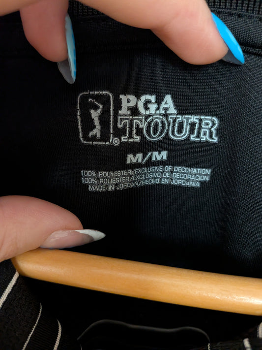Polo rayé noir et blanc - PGA TOUR - M