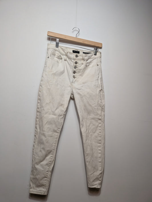 Jeans blanc cassé taille haute Skinny - BANANA REPUBLIC - 29