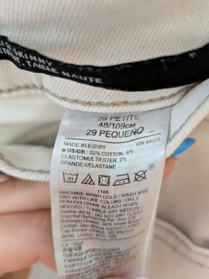 Jeans blanc cassé taille haute Skinny - BANANA REPUBLIC - 29