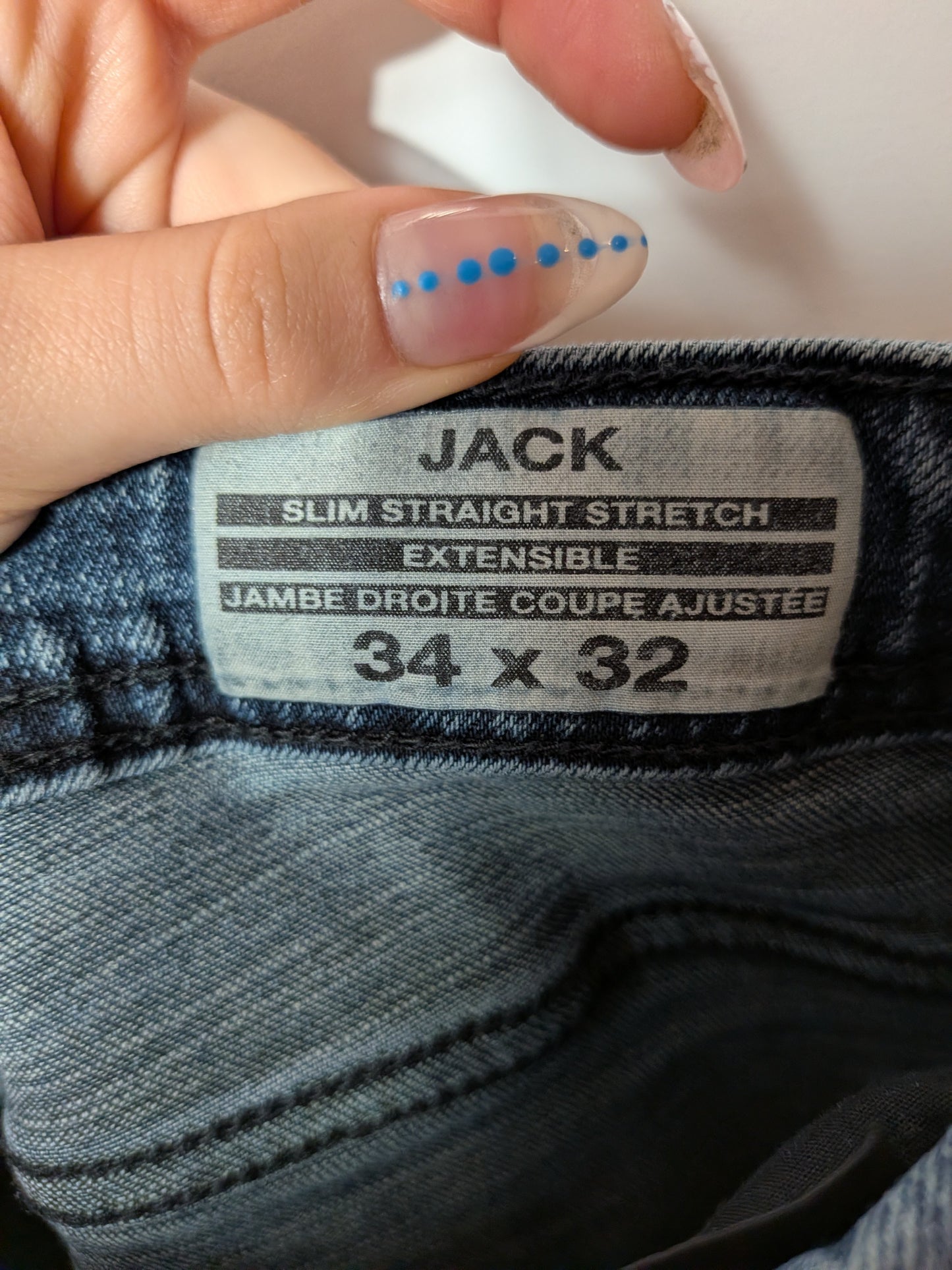 Jeans bleu Slim Straight Stretch - JACK - 34x32