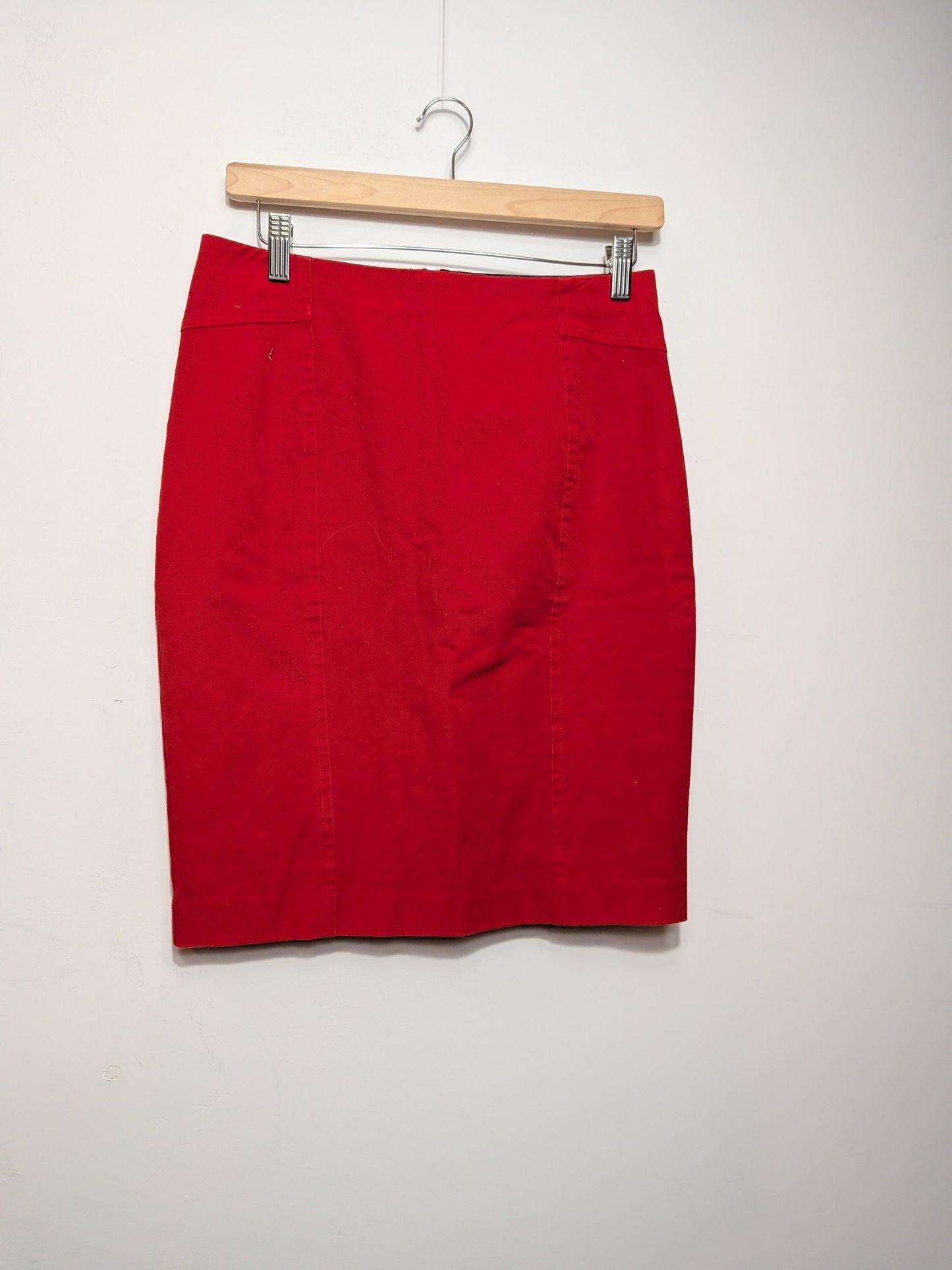 Jupe crayon rouge taille élastique - ANN TAYLOR - 2