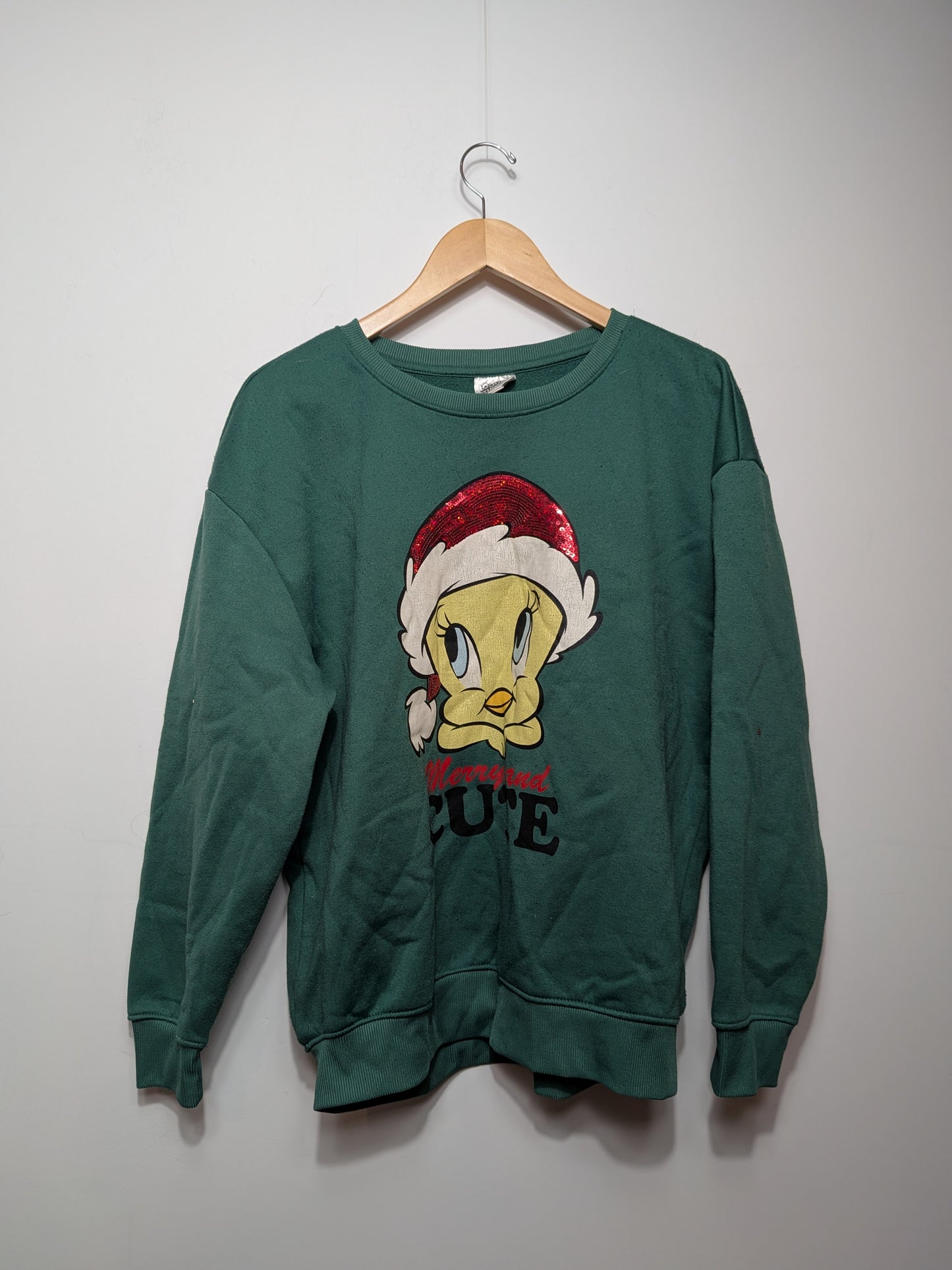 Chandail ouaté vert Titi de Noël - LOONEY TUNES - XL