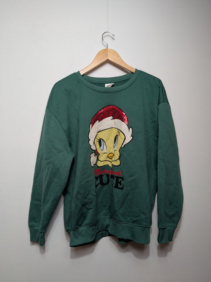 Chandail ouaté vert Titi de Noël - LOONEY TUNES - XL