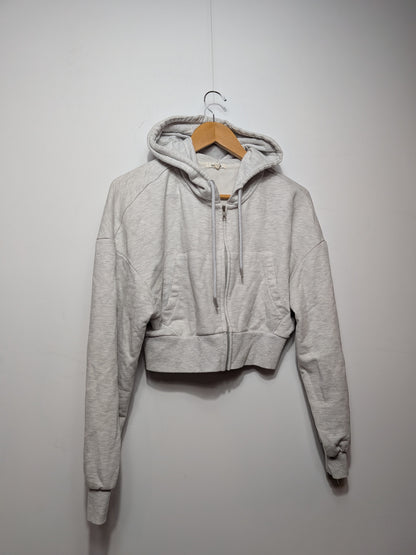Hoodie court zippé gris chiné - Garage - P/S