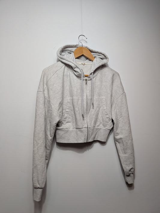 Hoodie court zippé gris chiné - Garage - P/S