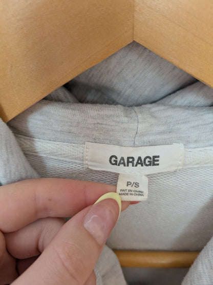 Hoodie court zippé gris chiné - Garage - P/S
