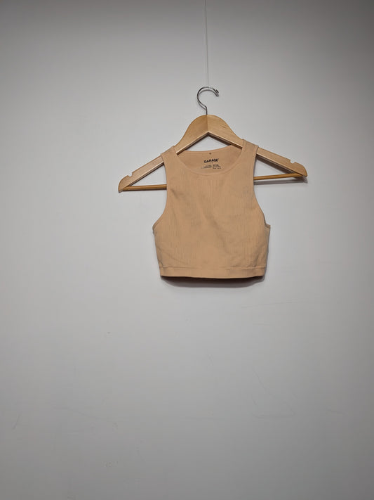 Camisole côtelée beige - Garage - P/S