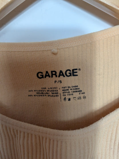 Camisole côtelée beige - Garage - P/S