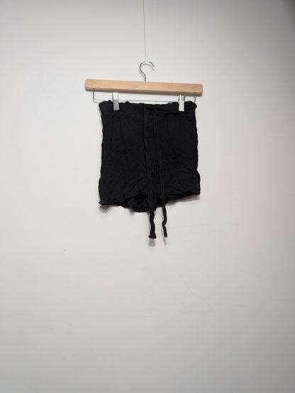 Short léger noir froncé à cordons - H&M - 0