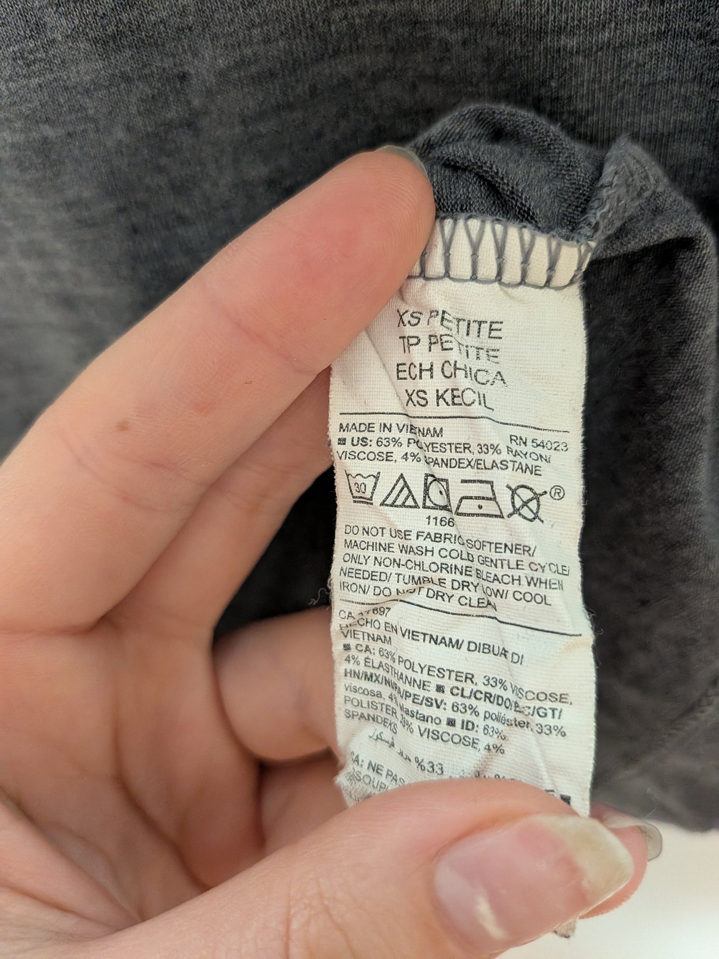 T-shirt sport gris col en V - OLD NAVY - XS