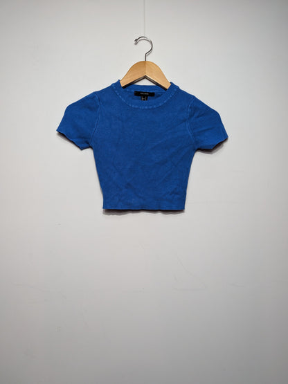 Haut court en tricot bleu royal - FOREVER 21 - XS