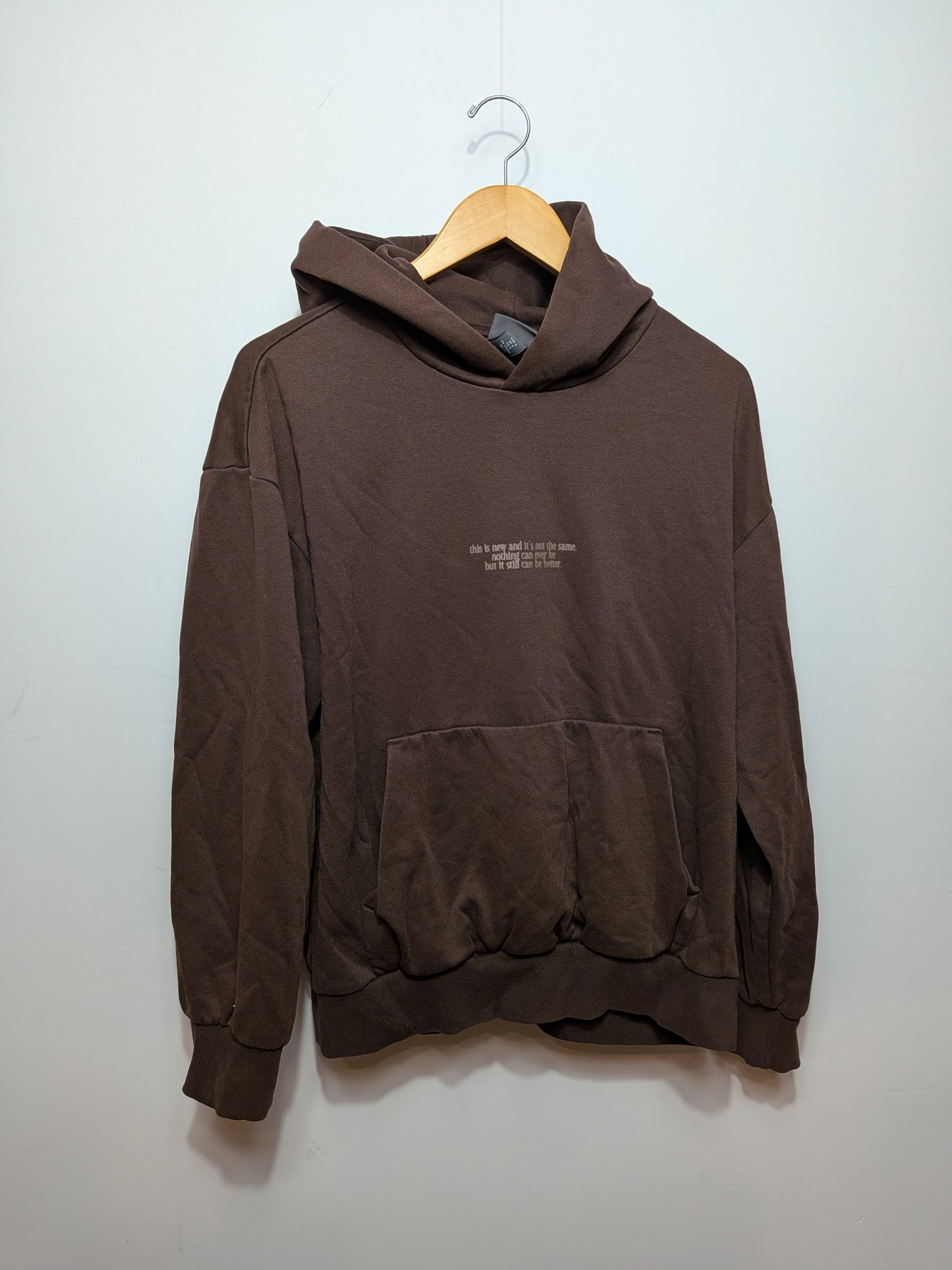 Hoodie brun chocolat court - H&M - S