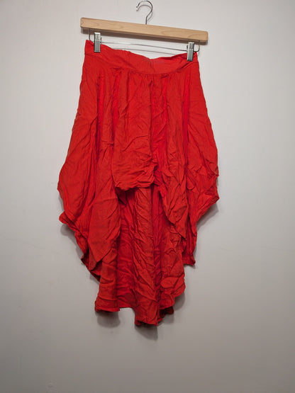 Jupe fluide asymétrique rouge - UK2LA - S