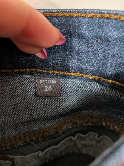 Jeans bleu foncé délavé - Reitmans - 26