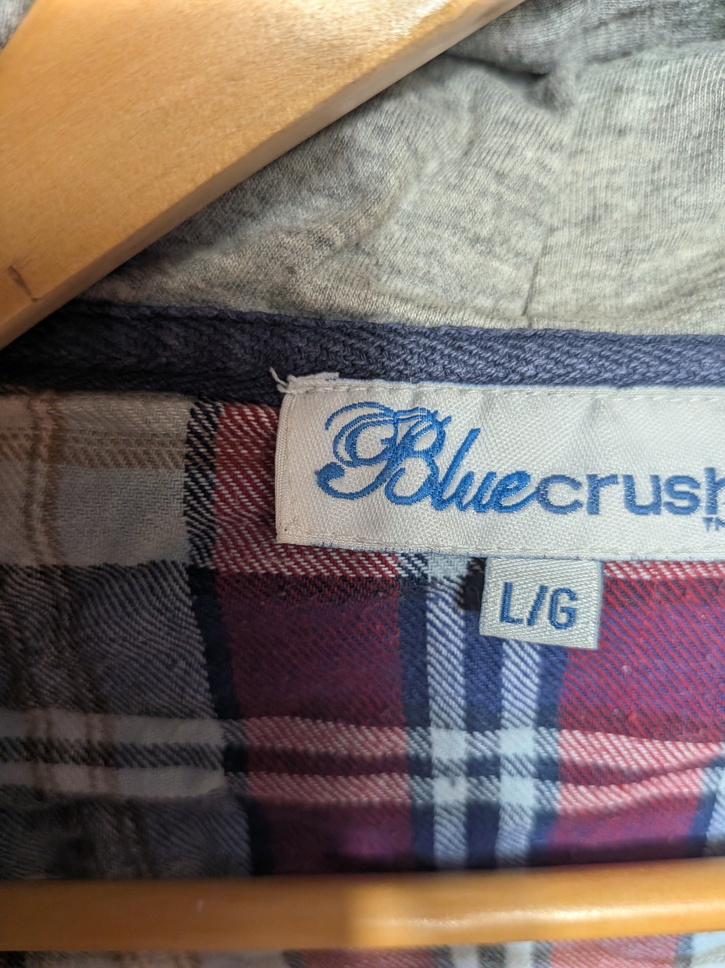 Chemise à capuchon à carreaux - Bluecrush - L