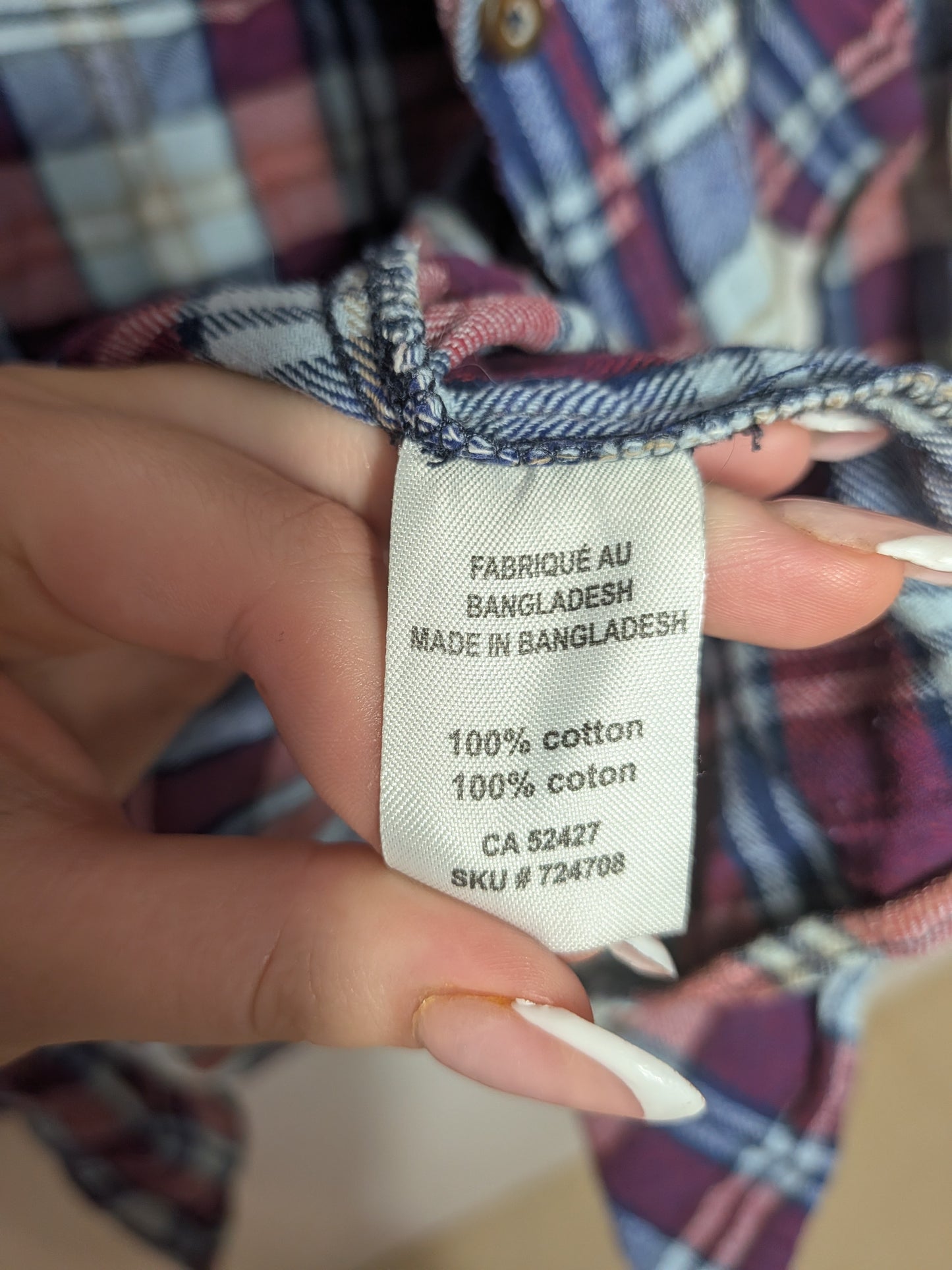 Chemise à capuchon à carreaux - Bluecrush - L