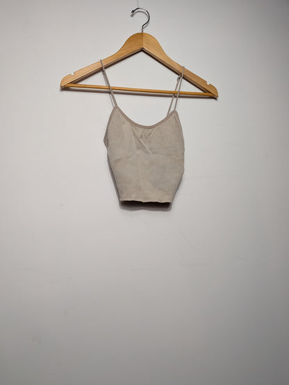 Camisole courte nervurée beige - STREETWEAR SOCIETY - S
