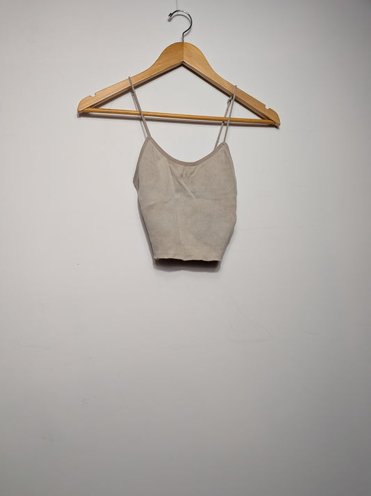 Camisole courte nervurée beige - STREETWEAR SOCIETY - S