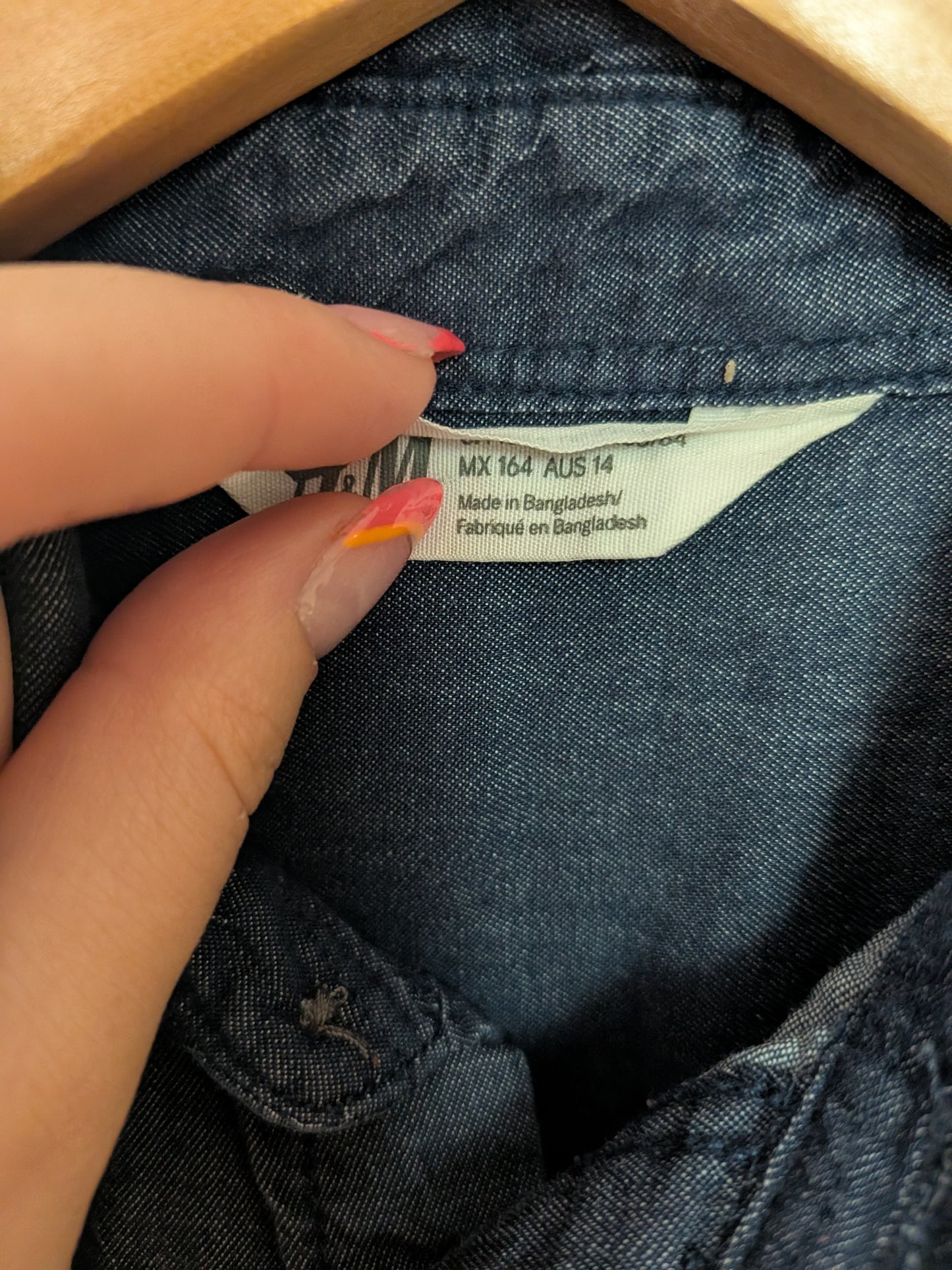 Chemise en denim courte - H&M - Taille manquante