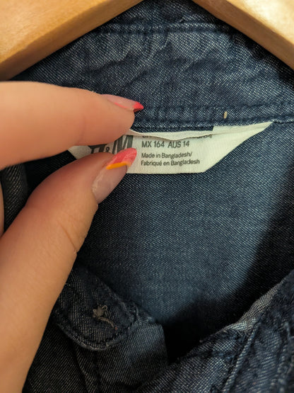 Chemise en denim courte - H&M - Taille manquante