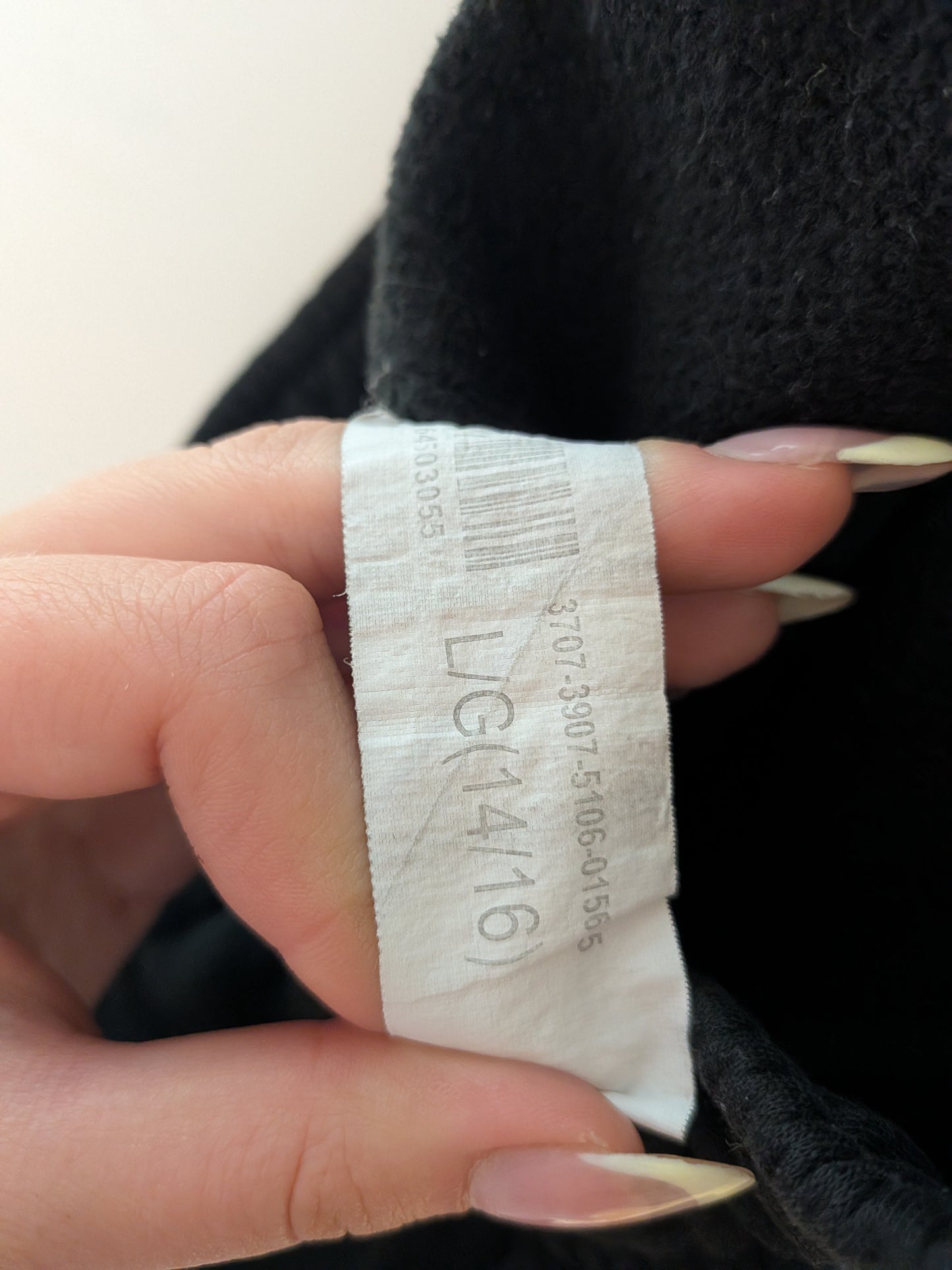 Pantalon de jogging molletonné noir - Inconnu - 14-16 ans