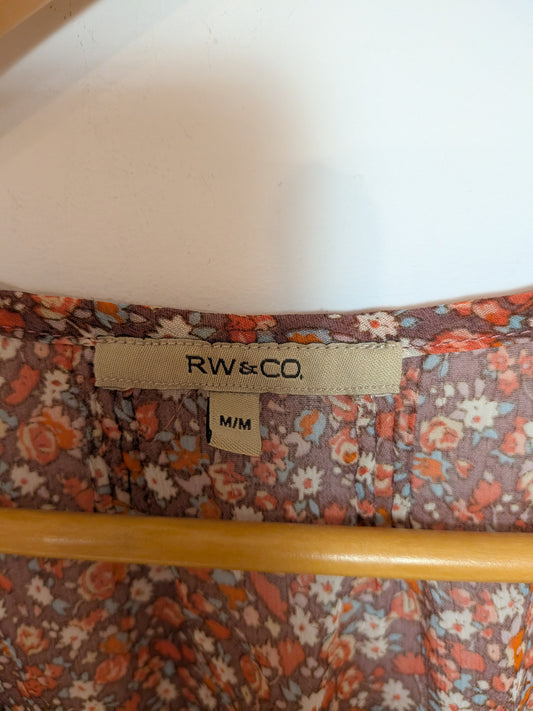 Blouse fleurie smockée à volants - RW&CO. - M
