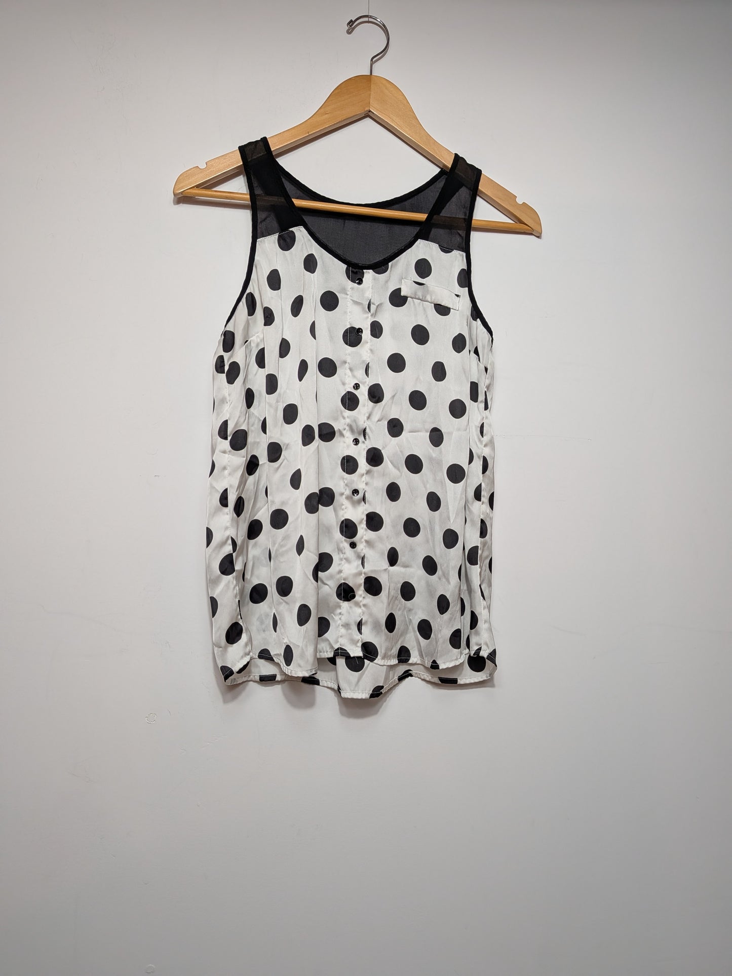 Camisole satinée à pois rétro - Dynamite - M