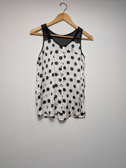 Camisole satinée à pois rétro - Dynamite - M