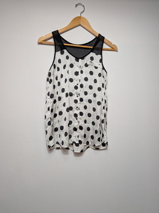 Camisole satinée à pois rétro - Dynamite - M