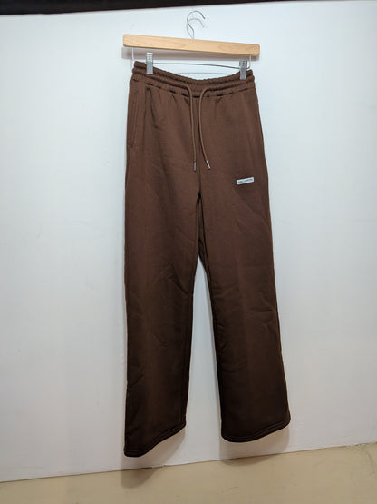 Pantalon jogger ample molletonné brun - SHEIN - S