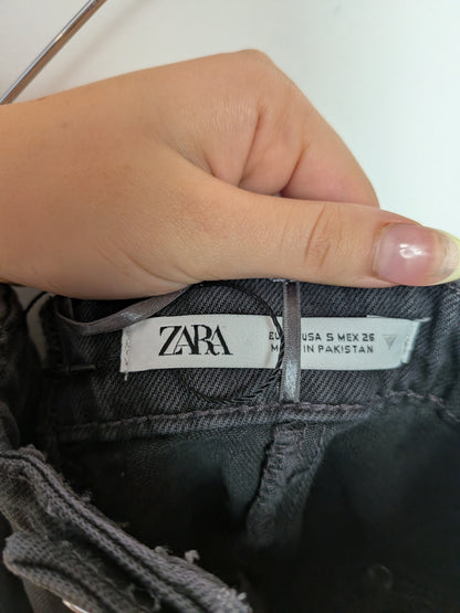 Bustier corset en denim noir - ZARA - S