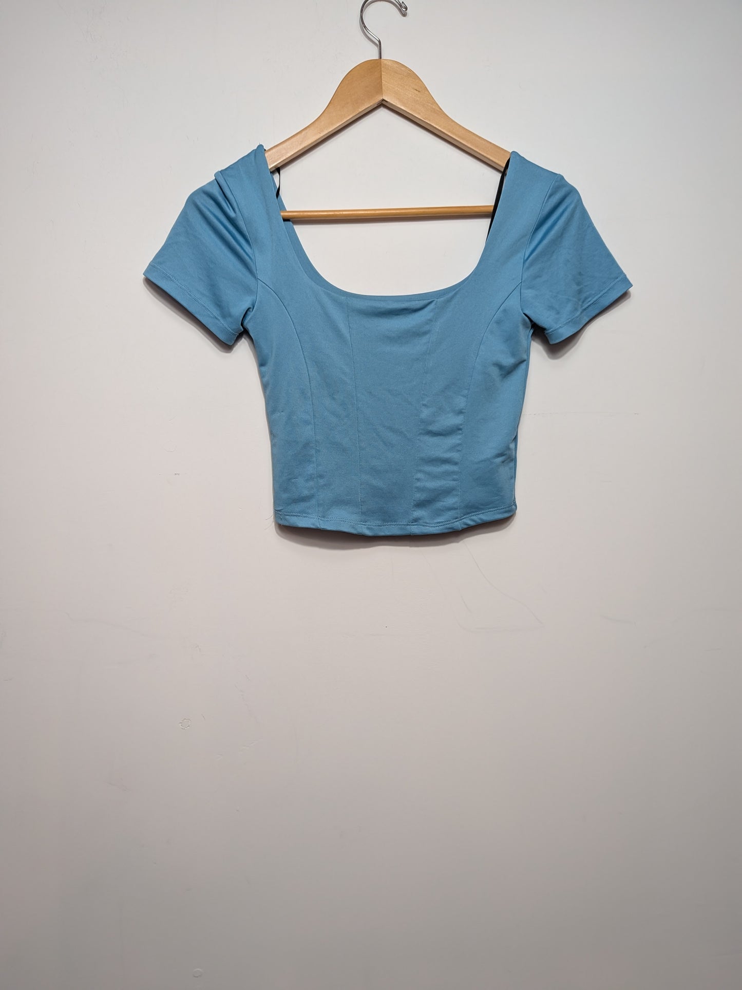 Haut court encolure carrée bleu - FOREVER 21 - S