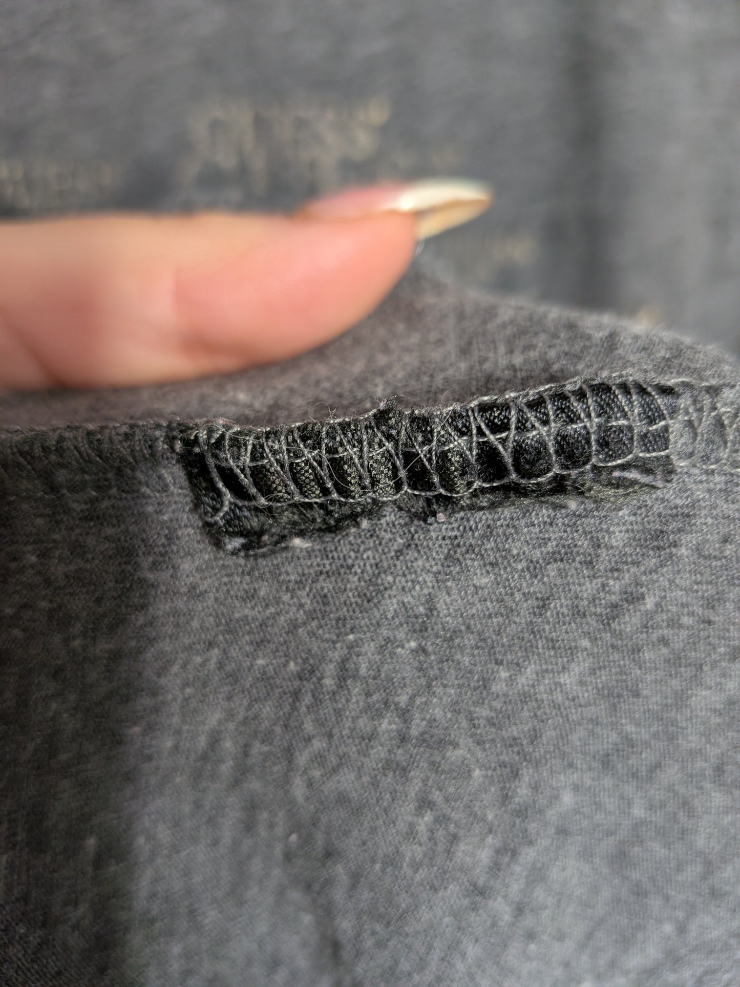 T-shirt gris strass point d'interrogation - Guess - M