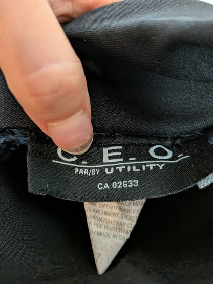 Pantalon droit fluide taille haute noir - C.E.O. PAR/BY UTILITY - Taille manquante