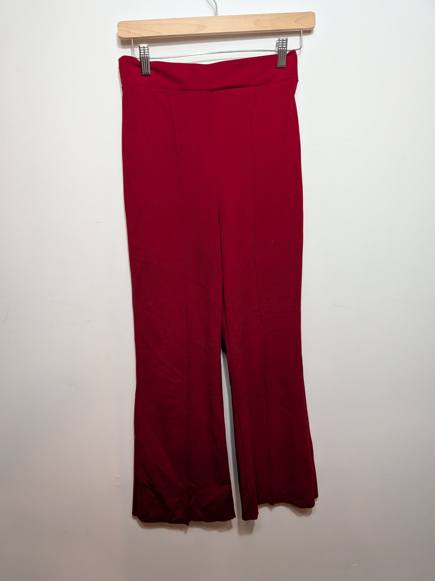 Pantalon évasé taille haute bordeaux - twik - S