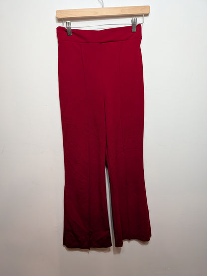 Pantalon évasé taille haute bordeaux - twik - S