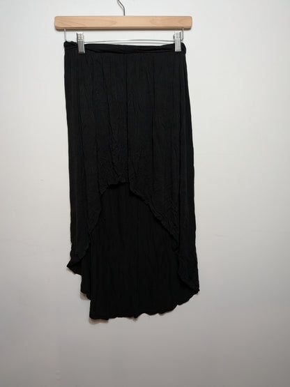 Jupe longue asymétrique fluide noire - Inconnu - Taille manquante