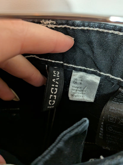 Pantalon cargo surpiqûres blanches contrastées - H&M - 6