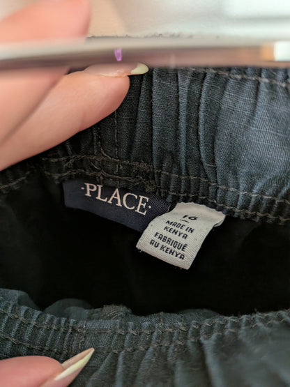 Short cargo noir taille élastique - PLACE - 16