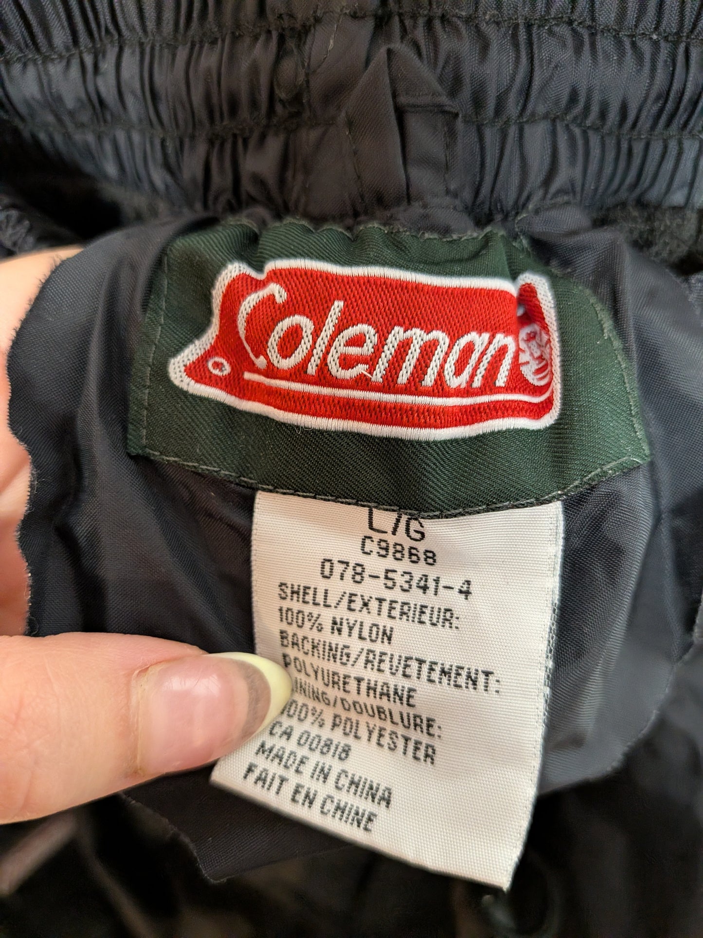Pantalon imperméable coupe-vent noir - Coleman - L