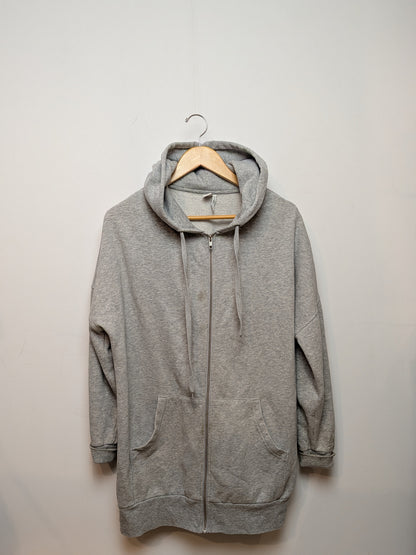 twik Veste zippée molleton gris chiné capuchon Décontracté M