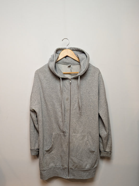 twik Veste zippée molleton gris chiné capuchon Décontracté M