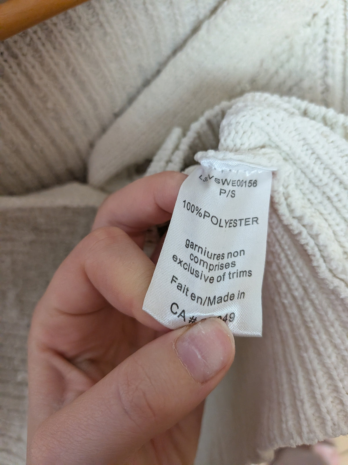 LIVØM Cardigan court écru boutonné tricot texturé Bohème S
