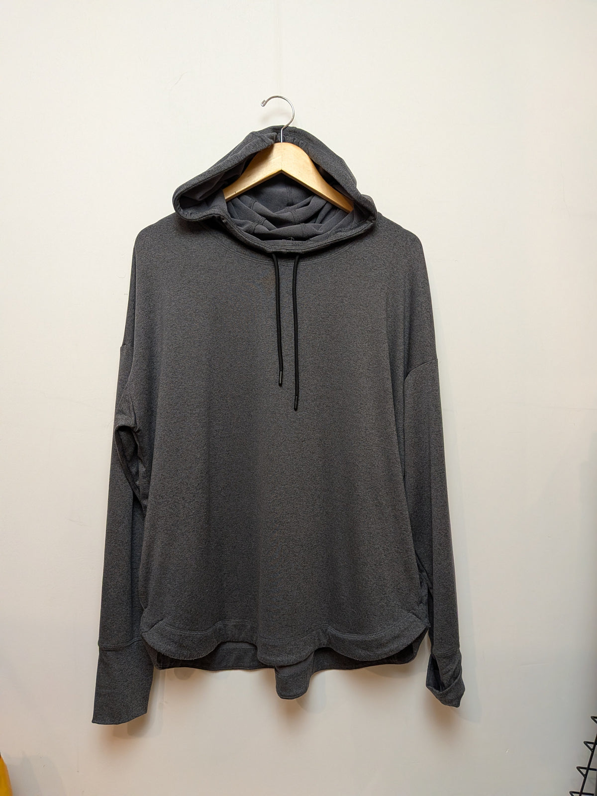 DANSKIN Hoodie col montant anthracite chiné cordon Sport XL
